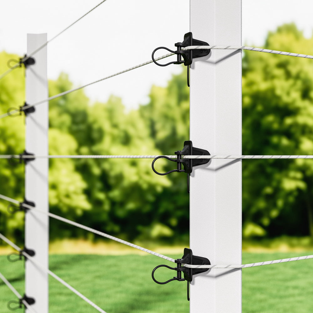 Giantz Electric Fence Insulators 200pcs Pinlock Black-6