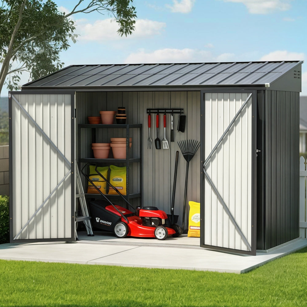 Giantz Garden Shed Galvanised Steel 3.05x1.5M Outdoor Storage Shed Workshop House Shelter-6