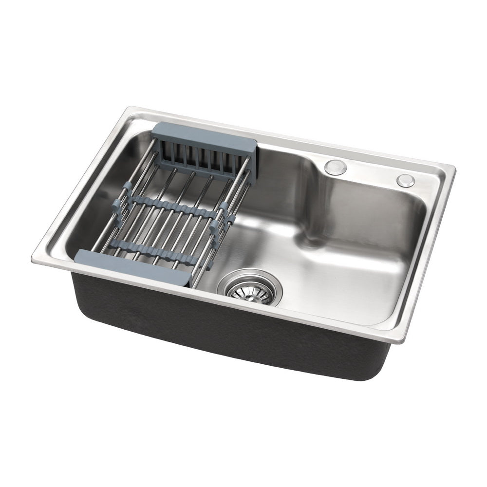 Cefito Kitchen Sink 86X44CM Stainless Steel Basin Double Bowl Silver main image 0