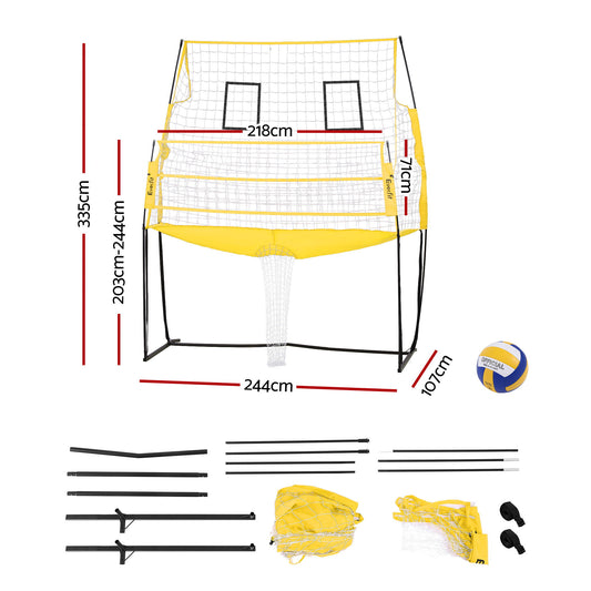 Everfit 8ft Volleyball Net Free-standing Adjustable Height Portable with Ball and Bag-1