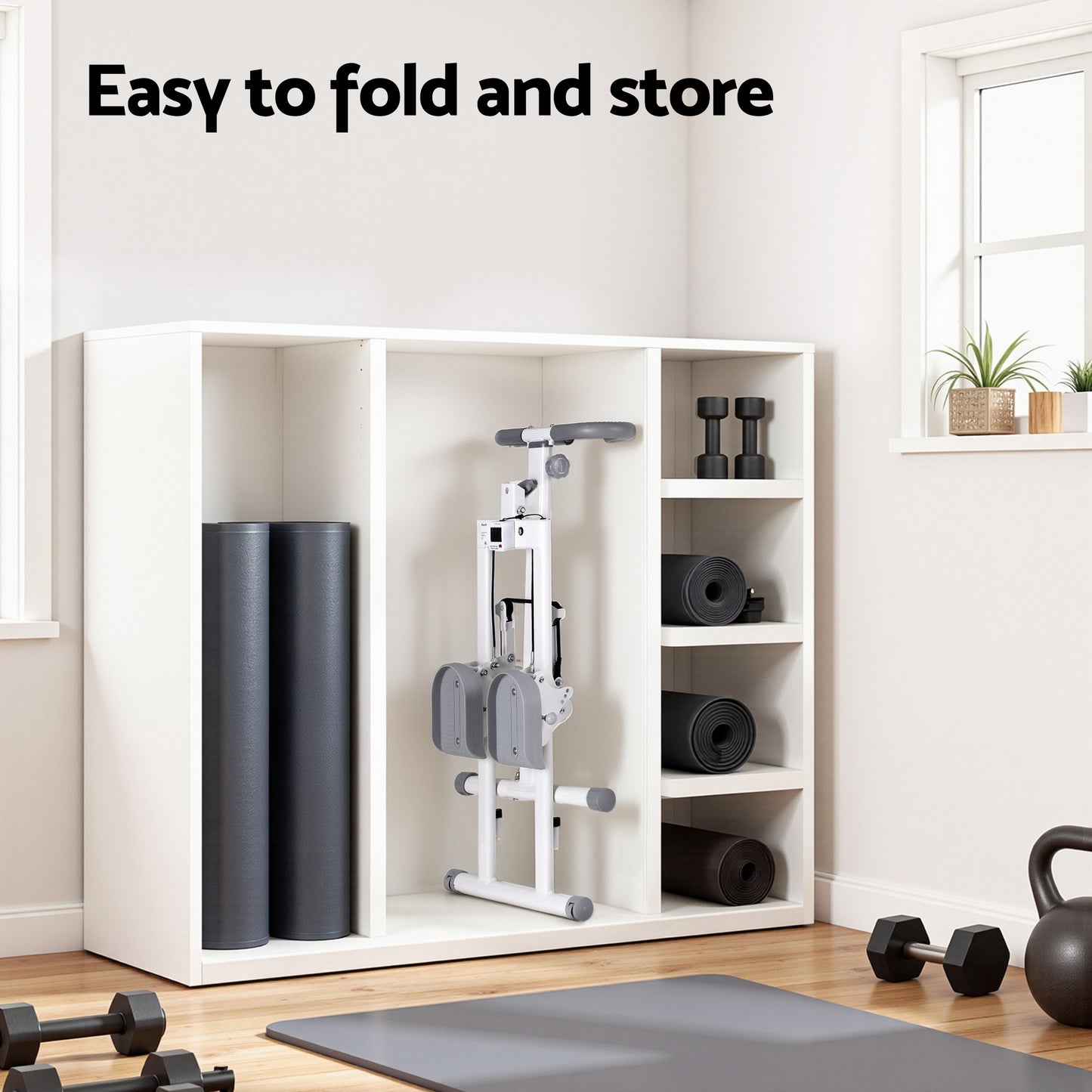 Everfit Step Machine Stair Climber for Home Gym Exercise Foldable LED Display Adjustable Handlebar-7