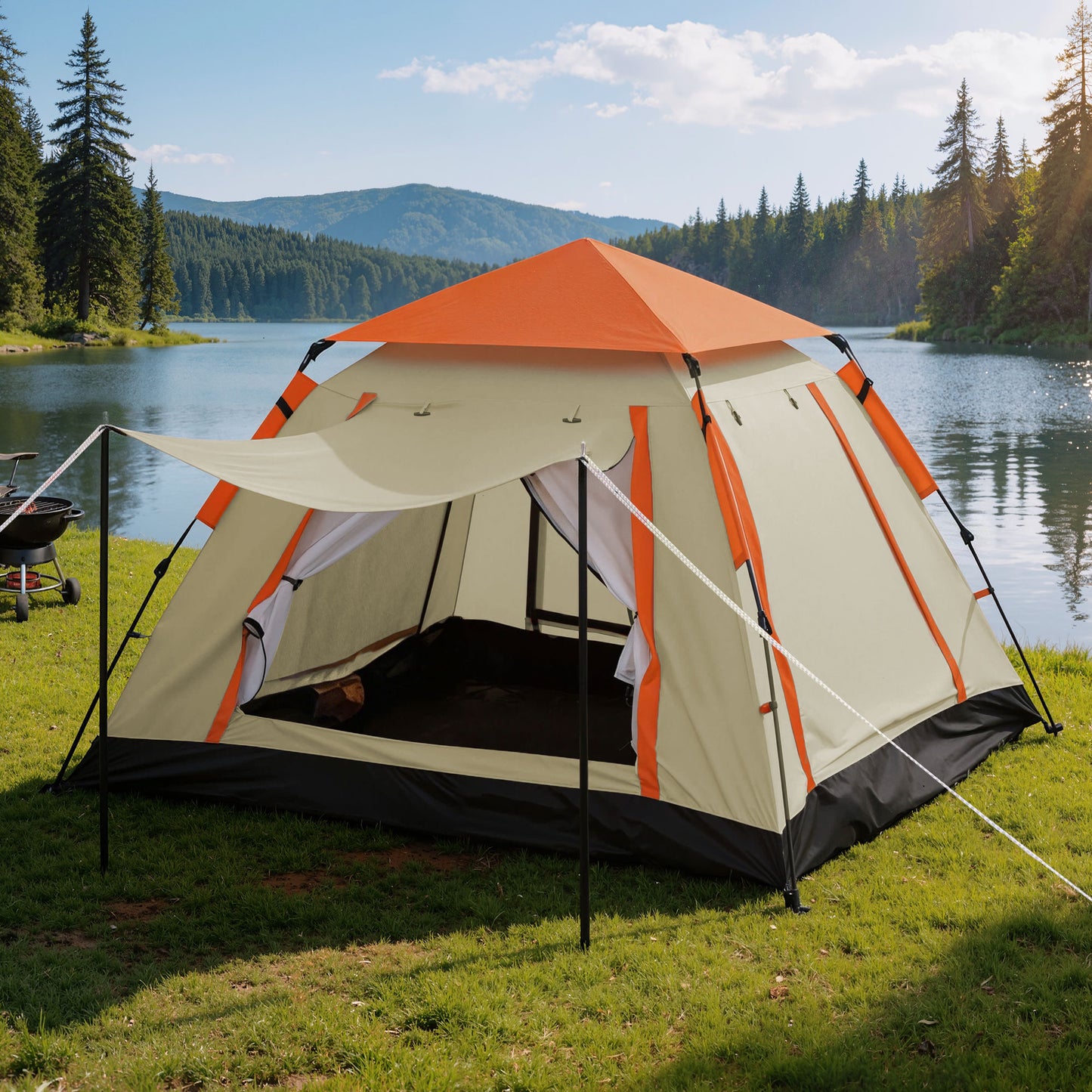 Weisshorn Pop Up Camping Tent 3-4 Person Automatic Tent Instant Setup Waterproof