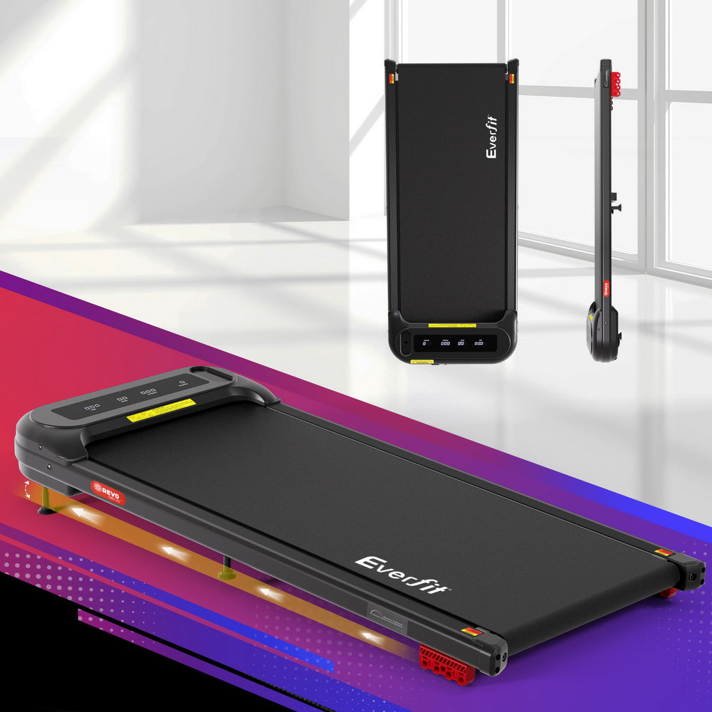 Everfit Treadmill Electric Walking Pad with Incline Under Desk Home Gym Black-6