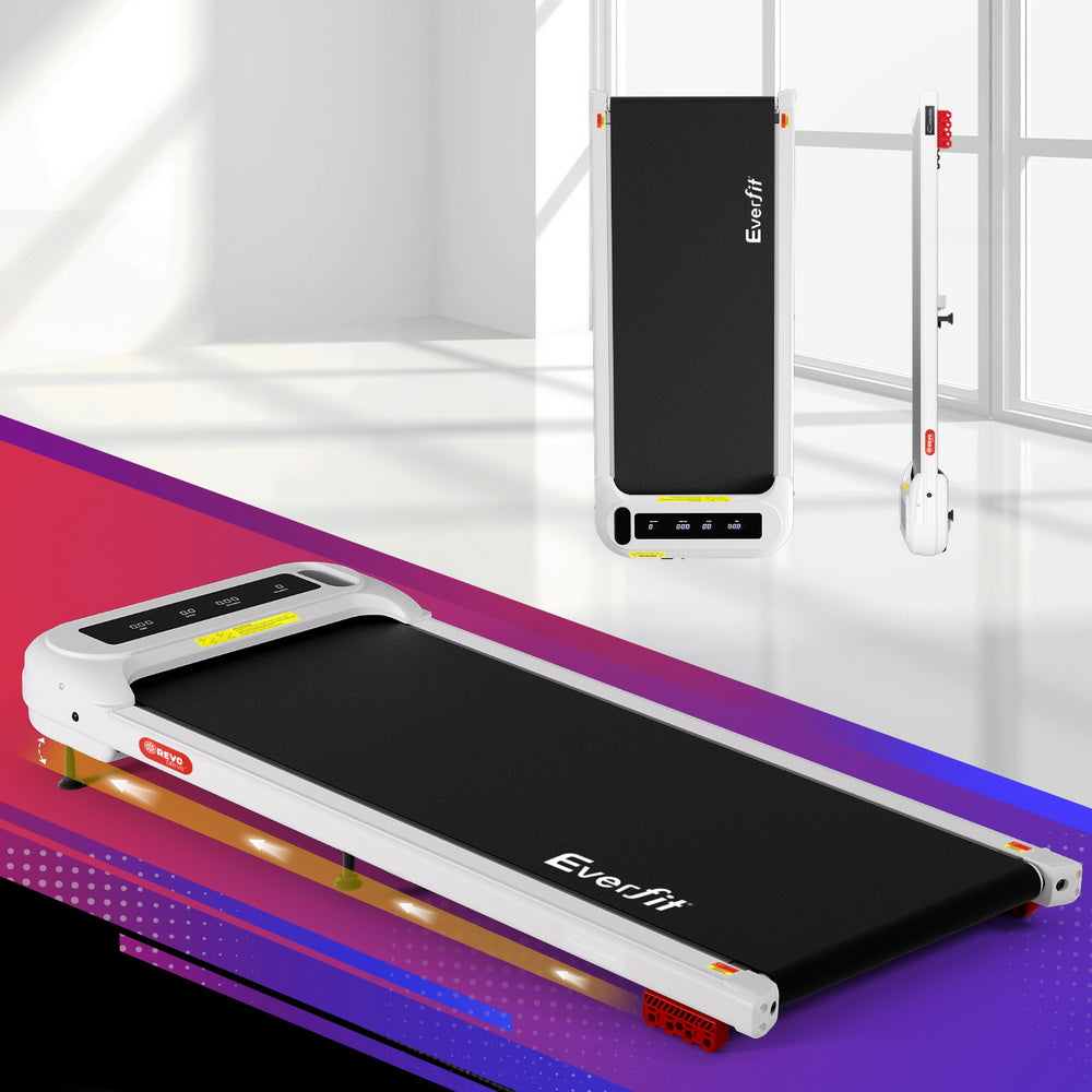 Everfit Treadmill Electric Walking Pad with Incline Under Desk Home Gym White-6