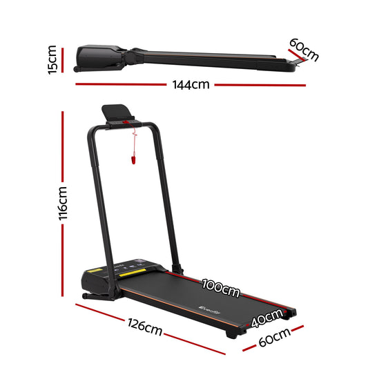 Everfit 3 in 1 Walking Pad Treadmill 20% Auto Incline Under Desk Foldable Treadmills for Home With 40cm Wide Belt