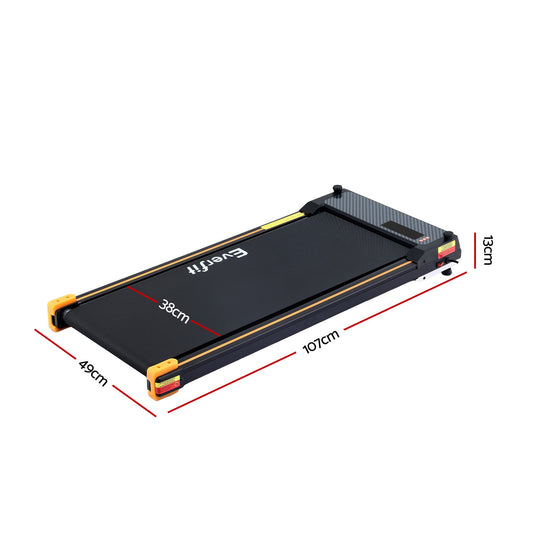 Everfit 2 Side Walking Pad Treadmill with Massage Function Fitness 380mm Black-1