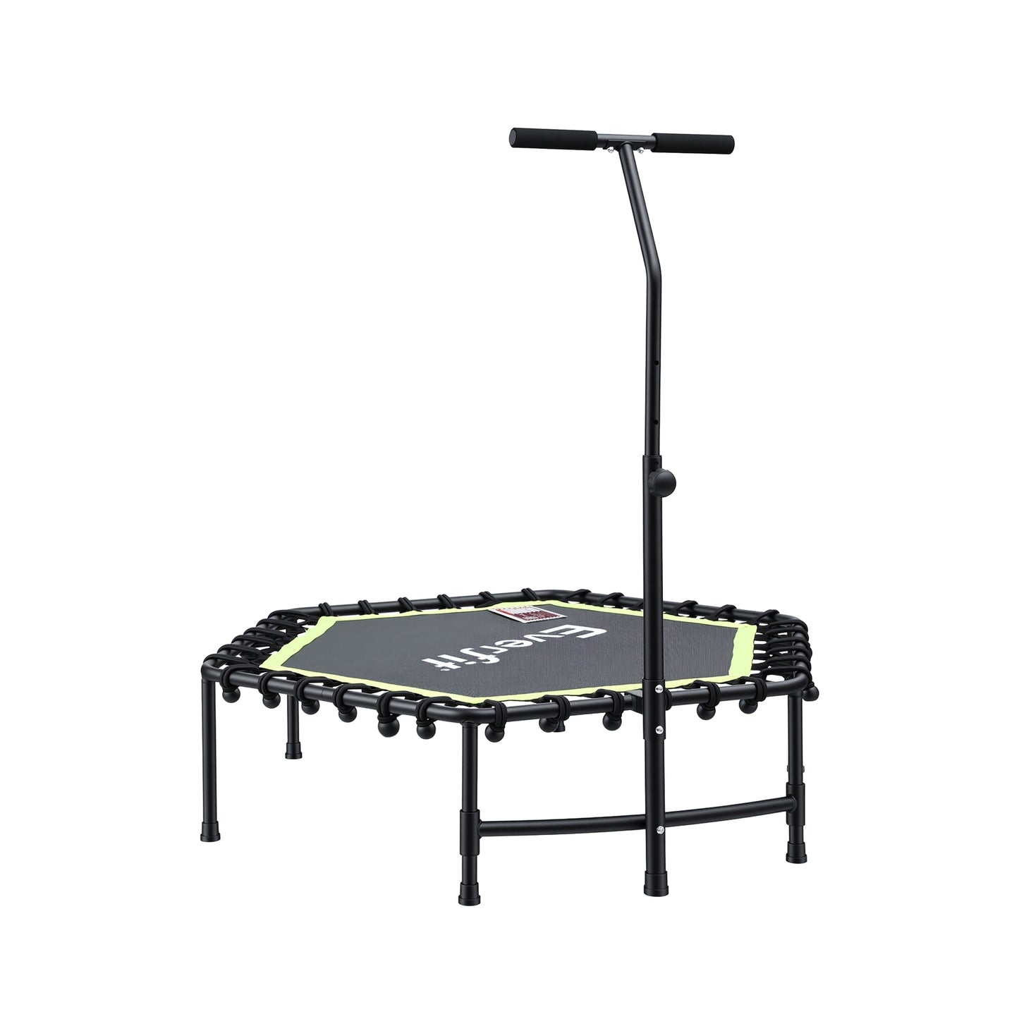 Everfit 48inch Hexagon Fitness Trampoline Rebounder Adjustable Handrail Green-6