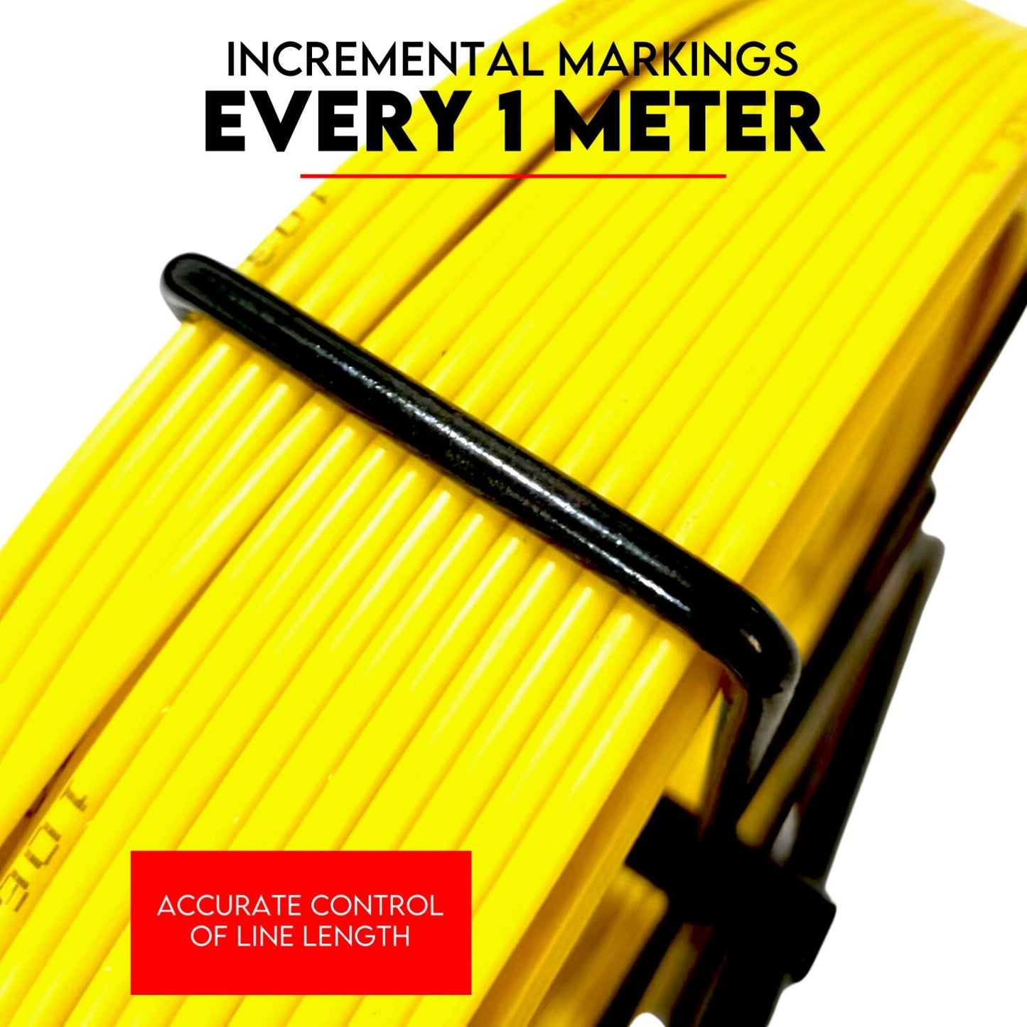 120M×6MM Fish Tape Puller Fiberglass Wire Cable Running Duct Rodder with Wheels