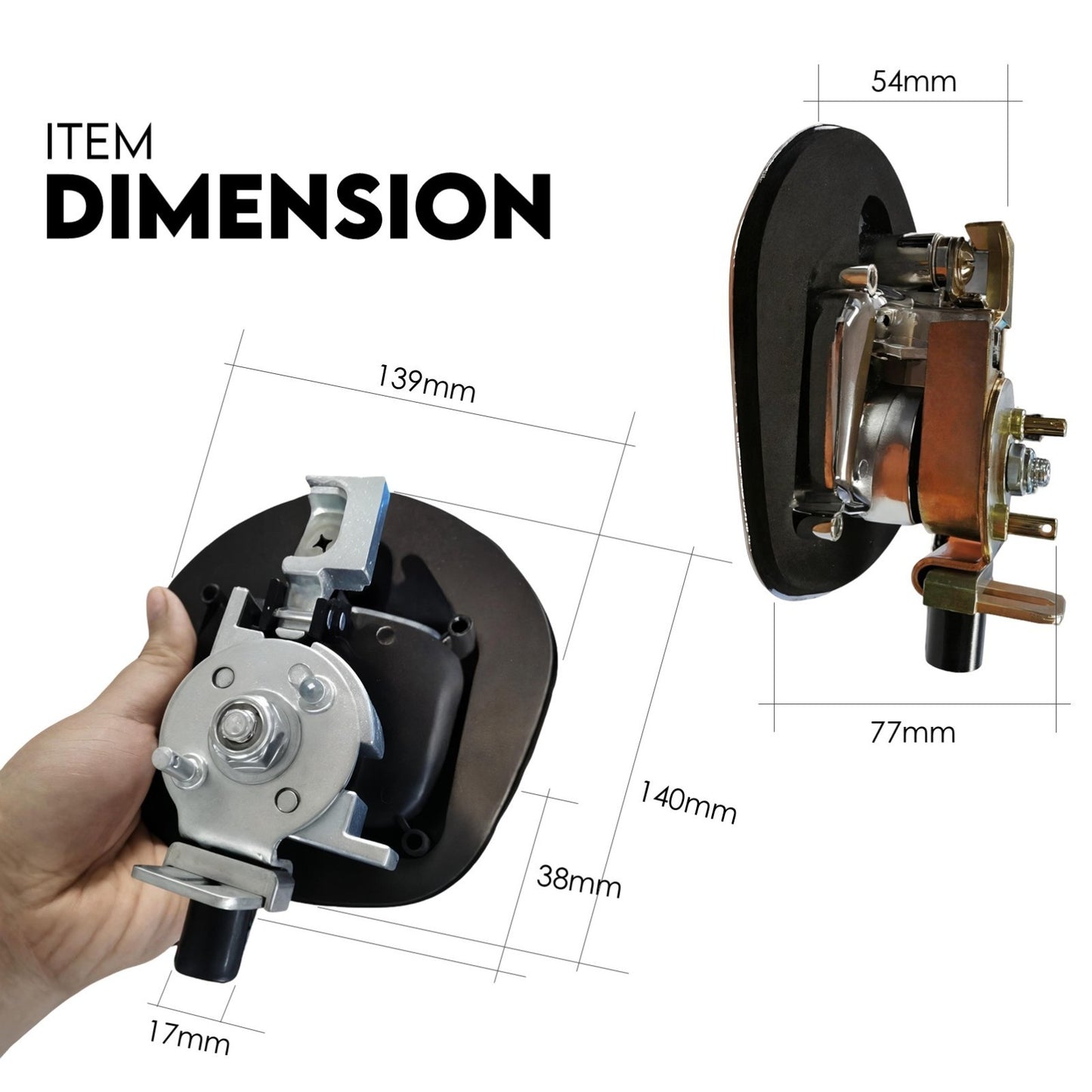 Whale Tail T Handle Lock Latch Compression Lock Trailer Toolbox Black Chrome