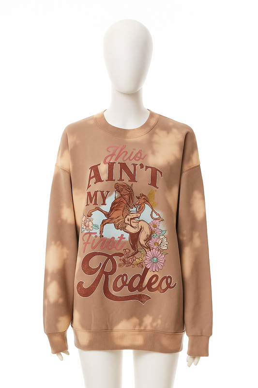 Mineral Wash Graphic Sweatshirt Mocha M