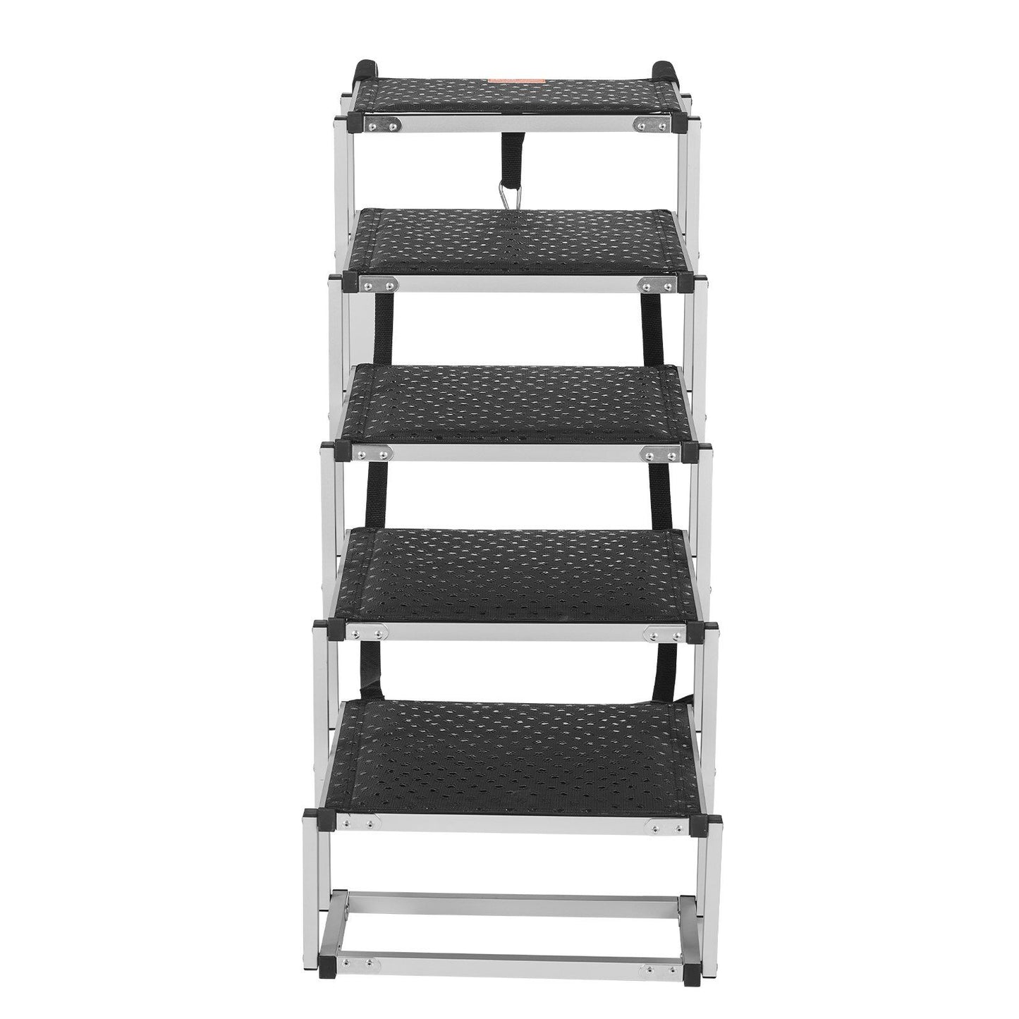 Dog Stair for Cars, Wide 5-step Dog Car Steps, Folding Dog Car Ramp with Nonslip Surface, Portable Pet Steps Lightweight Aluminum for Car, SUV and Truck, Supports up to 150 lbs