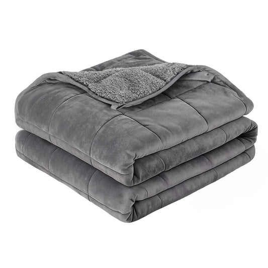 Giselle Bedding Weighted Blanket Fleece Sherpa Heavy Blanket 4.5KG