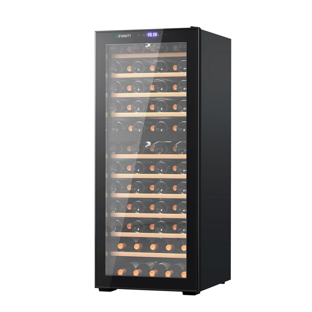 Devanti Wine Fridge Cooler Compressor Dual Zone 80 Bottles-6