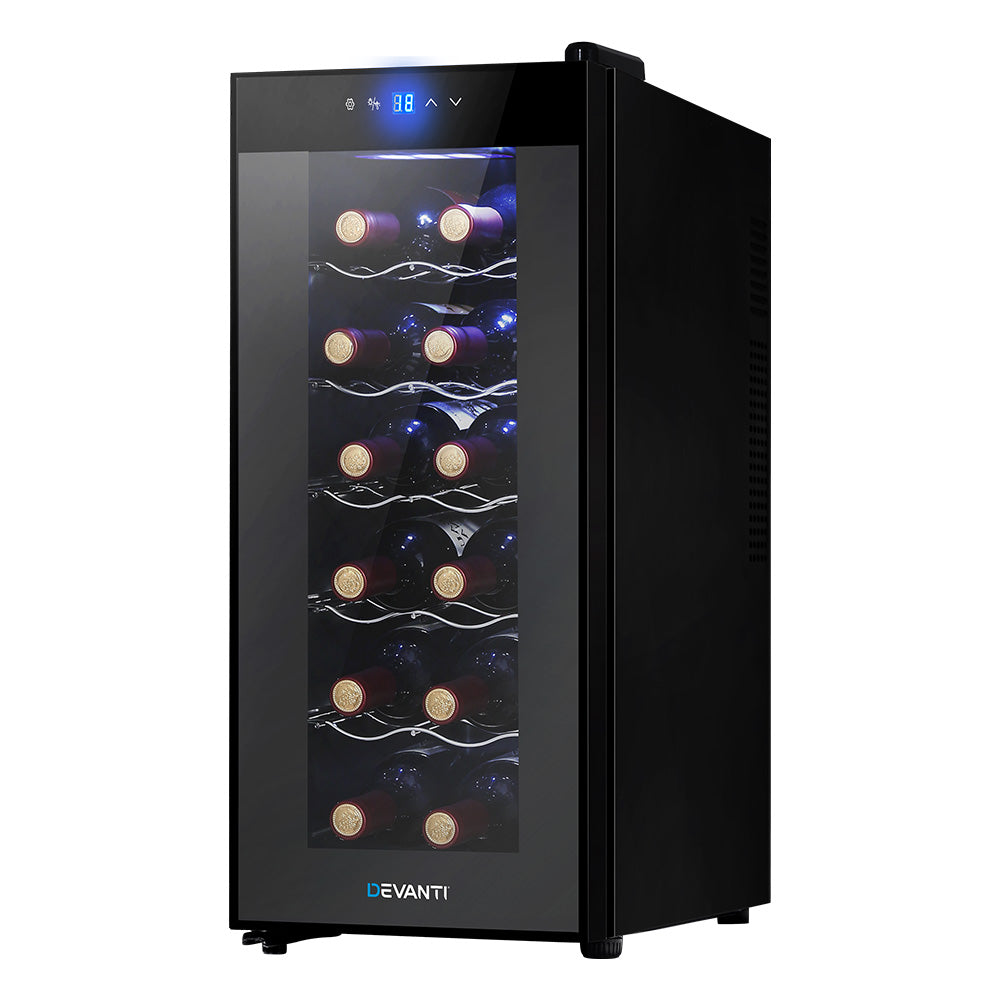 Devanti Wine Fridge Cooler 12 Bottles-7