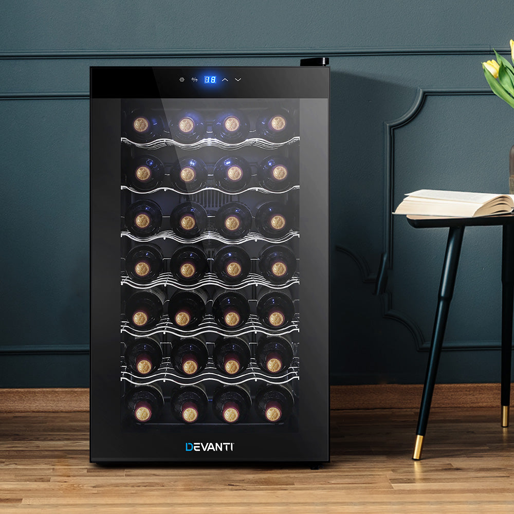 Devanti Wine Fridge Cooler 28 Bottles-7
