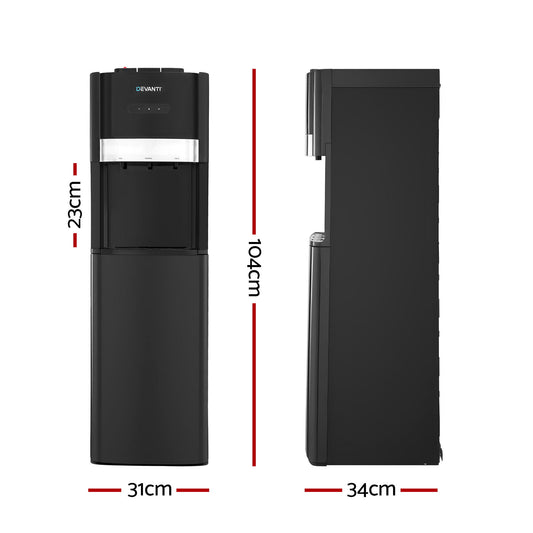 Devanti 3 Taps Water Cooler Dispenser Bottom Loading Dispenser Chiller Filter Purifier