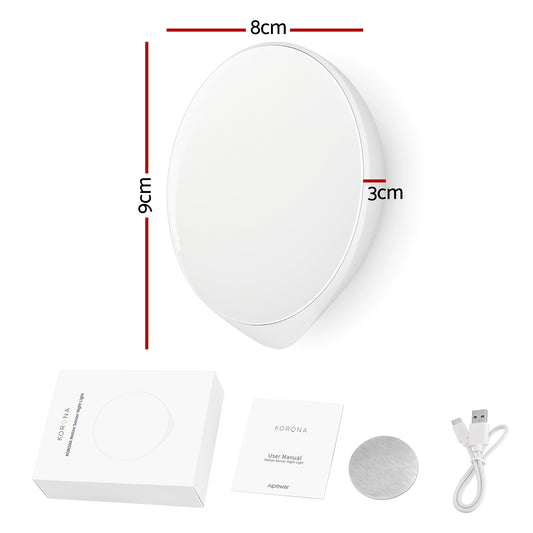 AIPOWER Motion Sensor Night Light USB-C Rechargeable Closet Light 4 Packs