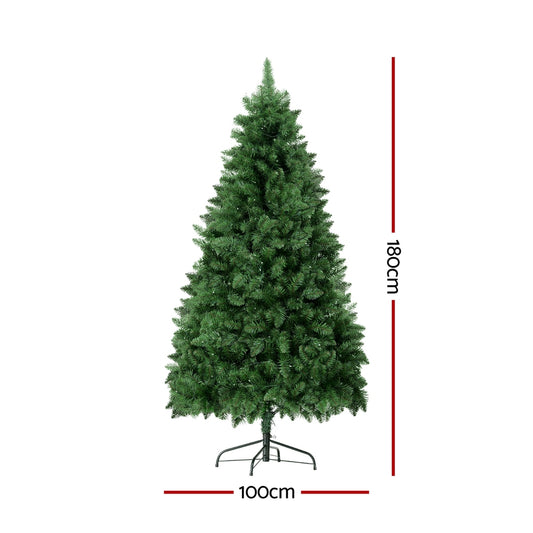 Jingle Jollys Christmas Tree 1.8m RGB Remote LED Tree Party Decoration 890 Tips-1