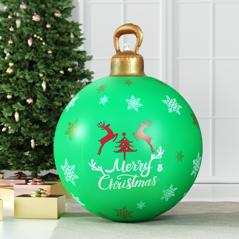 Jingle Jollys Christmas Inflatable Ball Bauble 60cm Outdoor Decoration Green-7