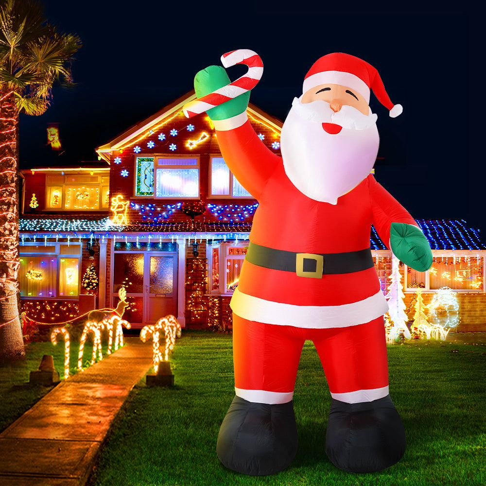 Jingle Jollys Christmas Inflatable Santa 3M Illuminated Decorations-7