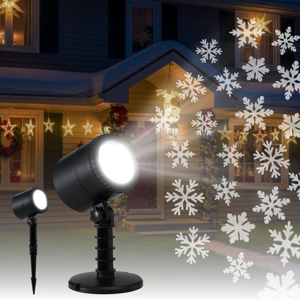 Jingle Jollys Christmas Lights Laser Light Snowflake Projector Indoor Outdoor-6
