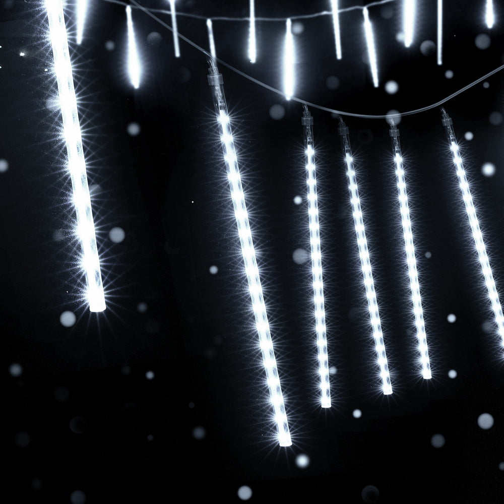 Jingle Jollys 7M Christmas Lights Shower Light 288 LED Icicle Falling Metor-6