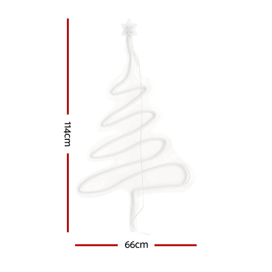 Jingle Jollys Christmas Lights 114cm Fairy Light Green Tree Decorations-1