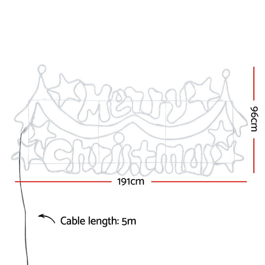 Jingle Jollys Christmas Lights 191cm 612 LEDs Fairy Light Outdoor Decorations-1