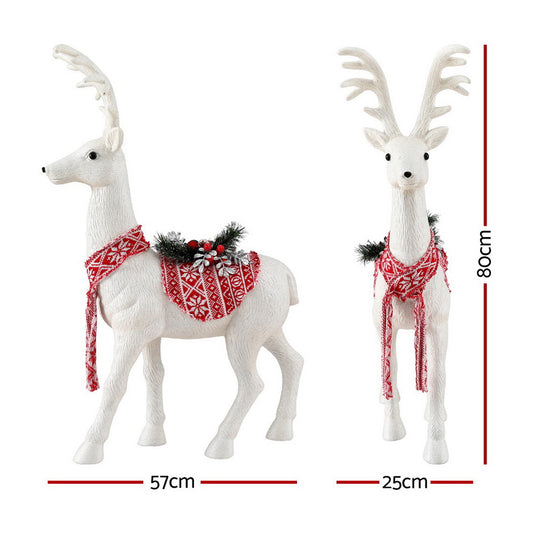 Jingle Jollys Christmas Reindeer 80cm Glitter Deer Ornaments Party Decorations-1