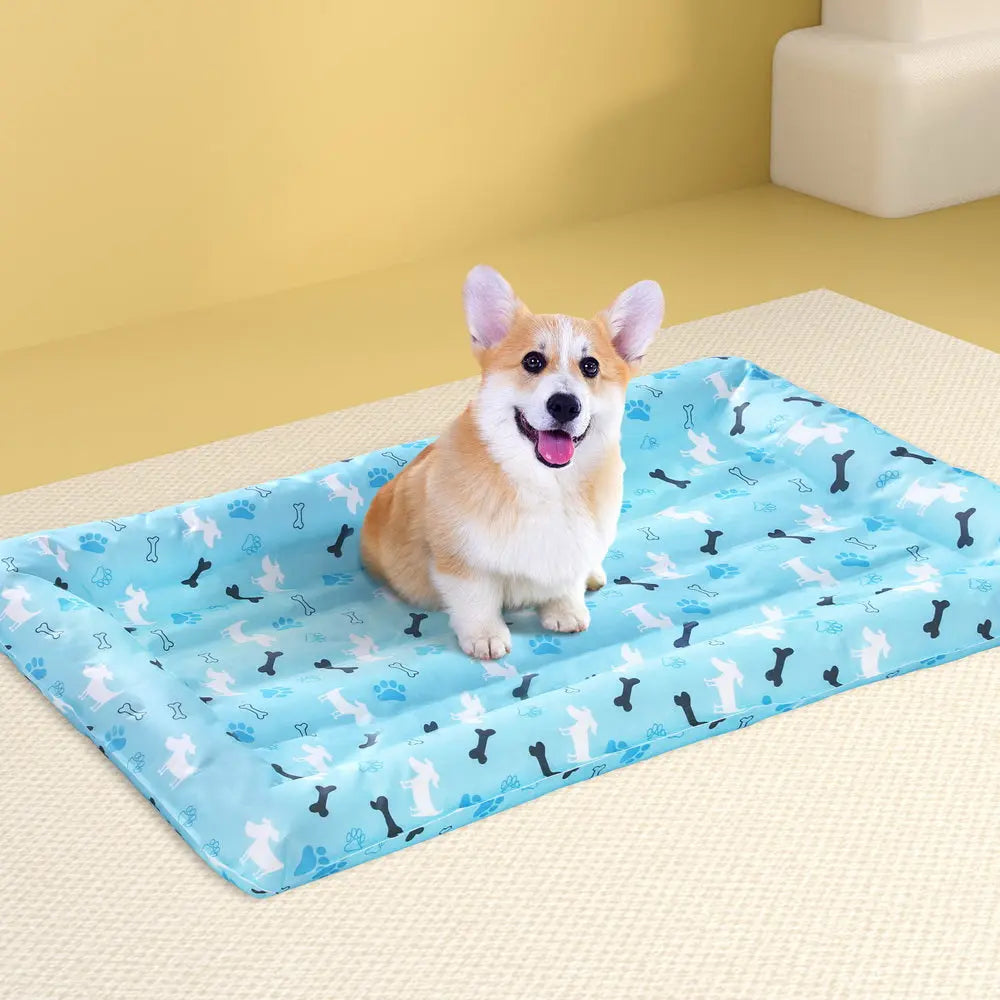 i.Pet Pet Cooling Mat Gel Dog Cat Self-cool Puppy Pad Large Bed Summer Blue-6