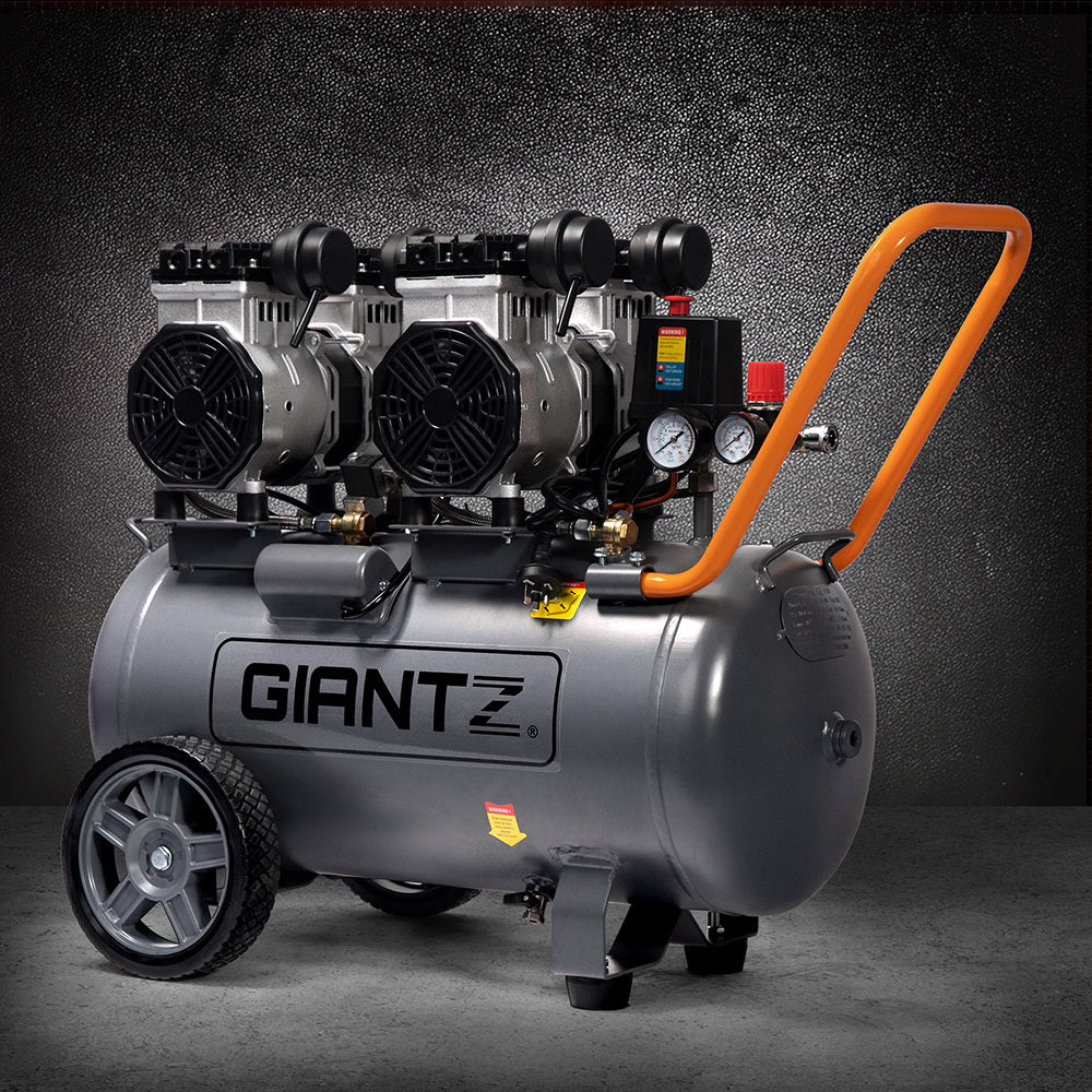 Giantz 50L Air Compressor 200L/min 3.0HP Oil-Free Quiet Electric Portable Air Inflator-6