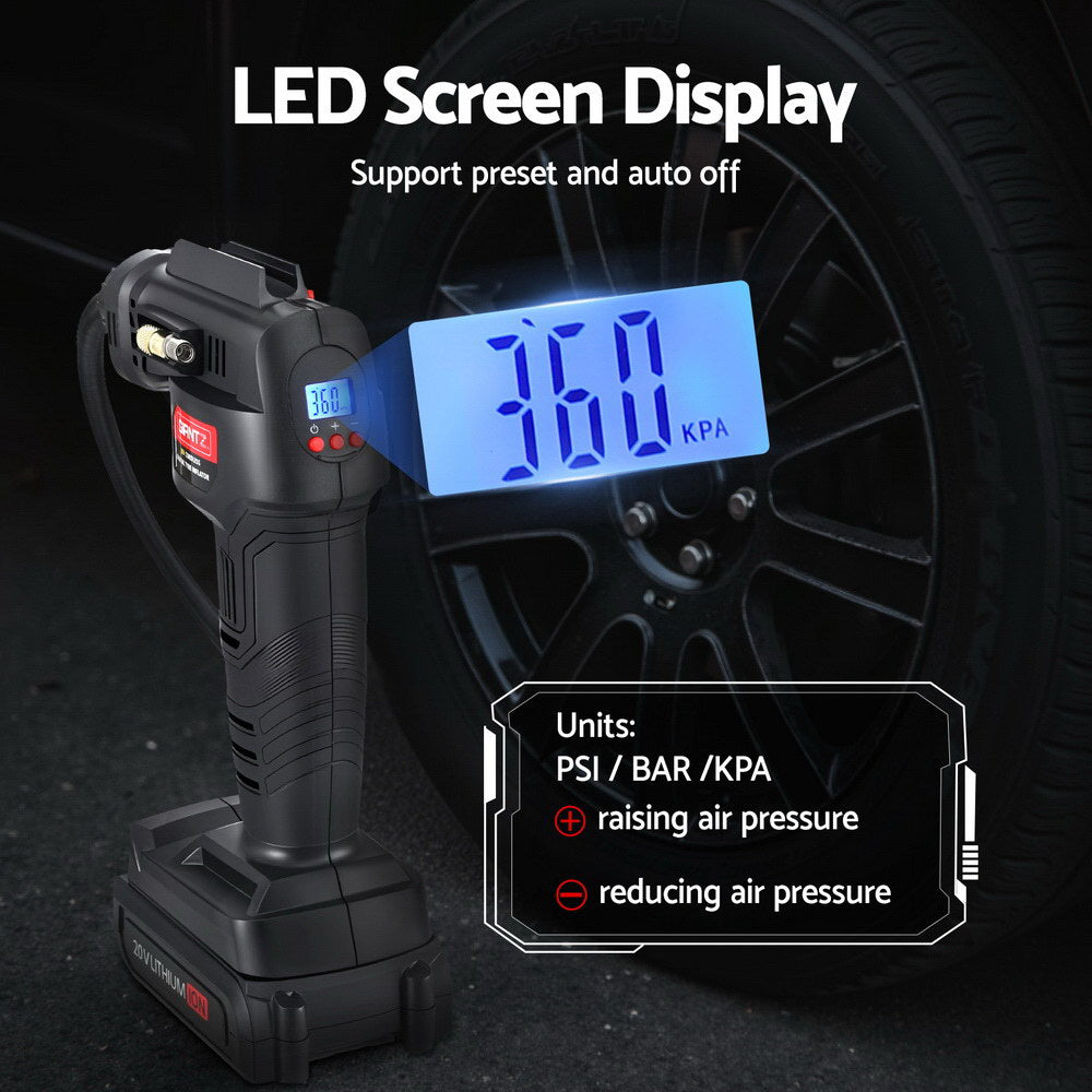 Giantz 20V Air Compressor 120PSI Electric Portable Air Inflator LED Light-4