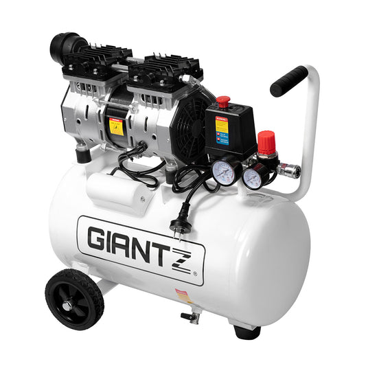 Giantz 24L Air Compressor 40 L/min 115psi Oil-Free Electric Portable Inflator-0