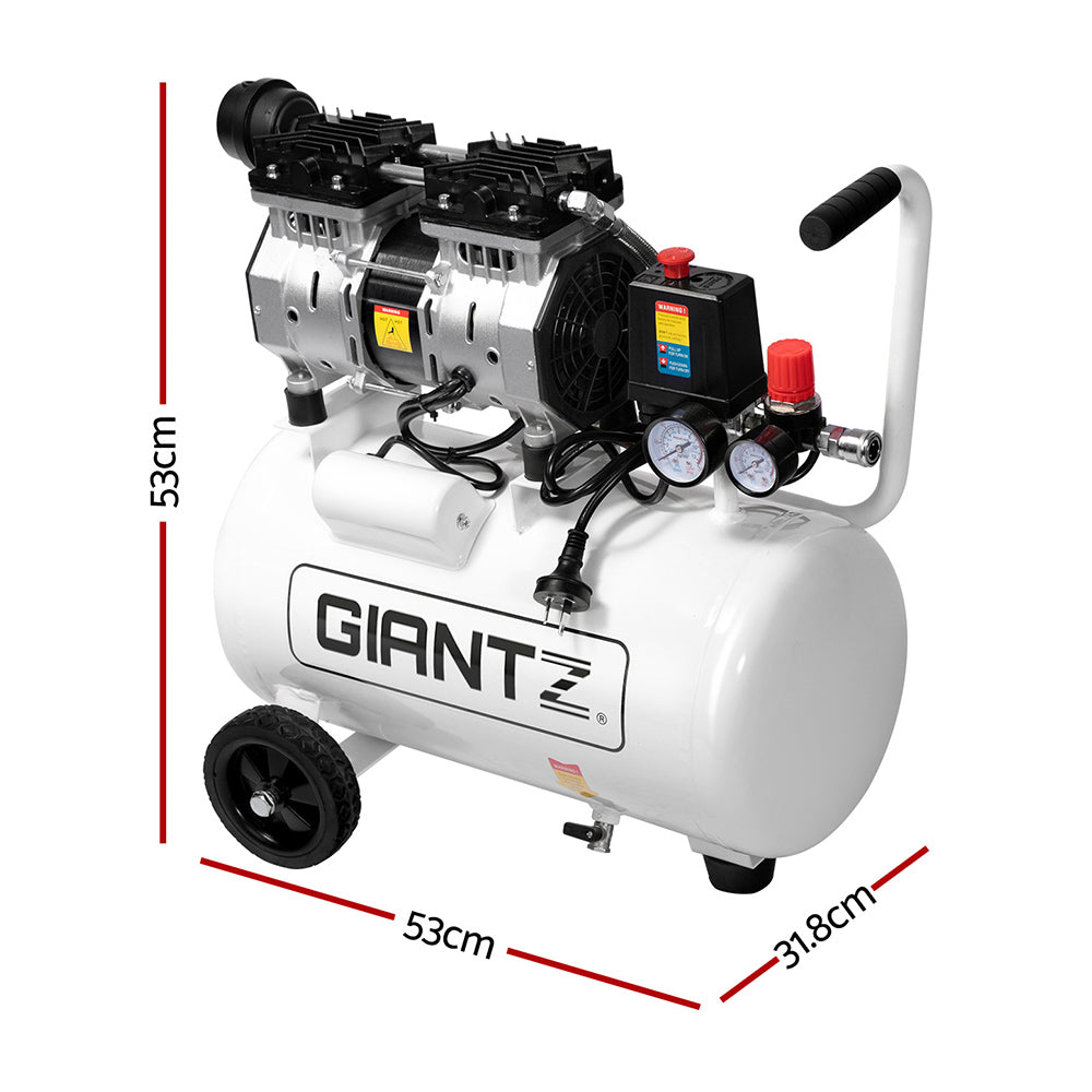 Giantz 24L Air Compressor 40 L/min 115psi Oil-Free Electric Portable Inflator-1