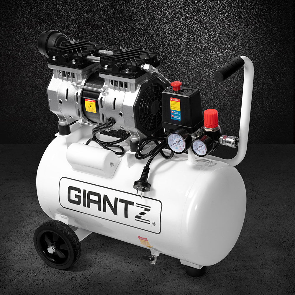 Giantz 24L Air Compressor 40 L/min 115psi Oil-Free Electric Portable Inflator-6