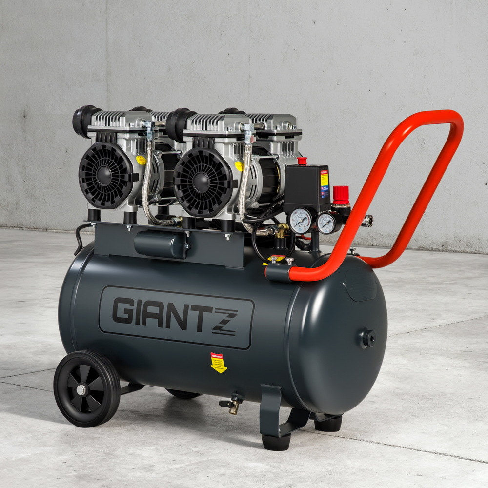 Giantz 50L Air Compressor Quiet 3.0HP Oil-Free Portable Tyre Inflator 200L/Min-8