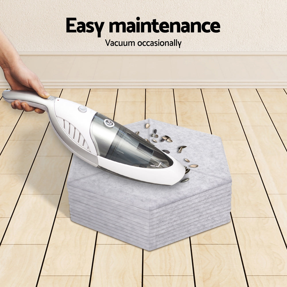 Alpha Acoustic Foam 12pcs 35x30x0.9cm Soundproof Absorption Panel Adhesive Grey-4