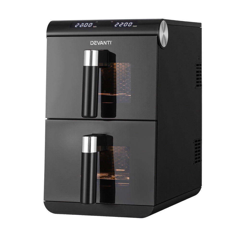Devanti Air Fryer Oven 11L Dual Zone Fryers-2