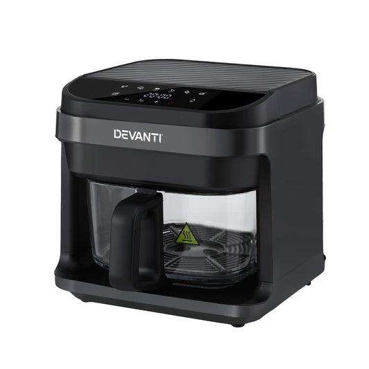 Devanti Air Fryer 5.5L Touch Control Electric Cooker 1200W Black-0