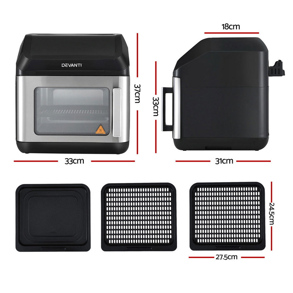 Devanti Air Fryer 13L LCD Fryers Oven-1