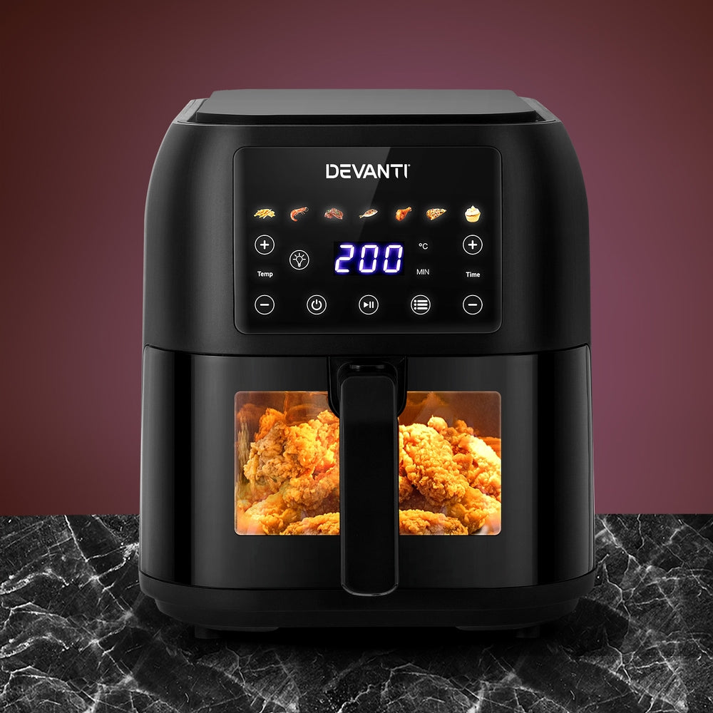 Devanti Air Fryer 8L LCD Fryers-6