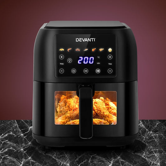 Devanti Air Fryer 8L LCD Fryers-0