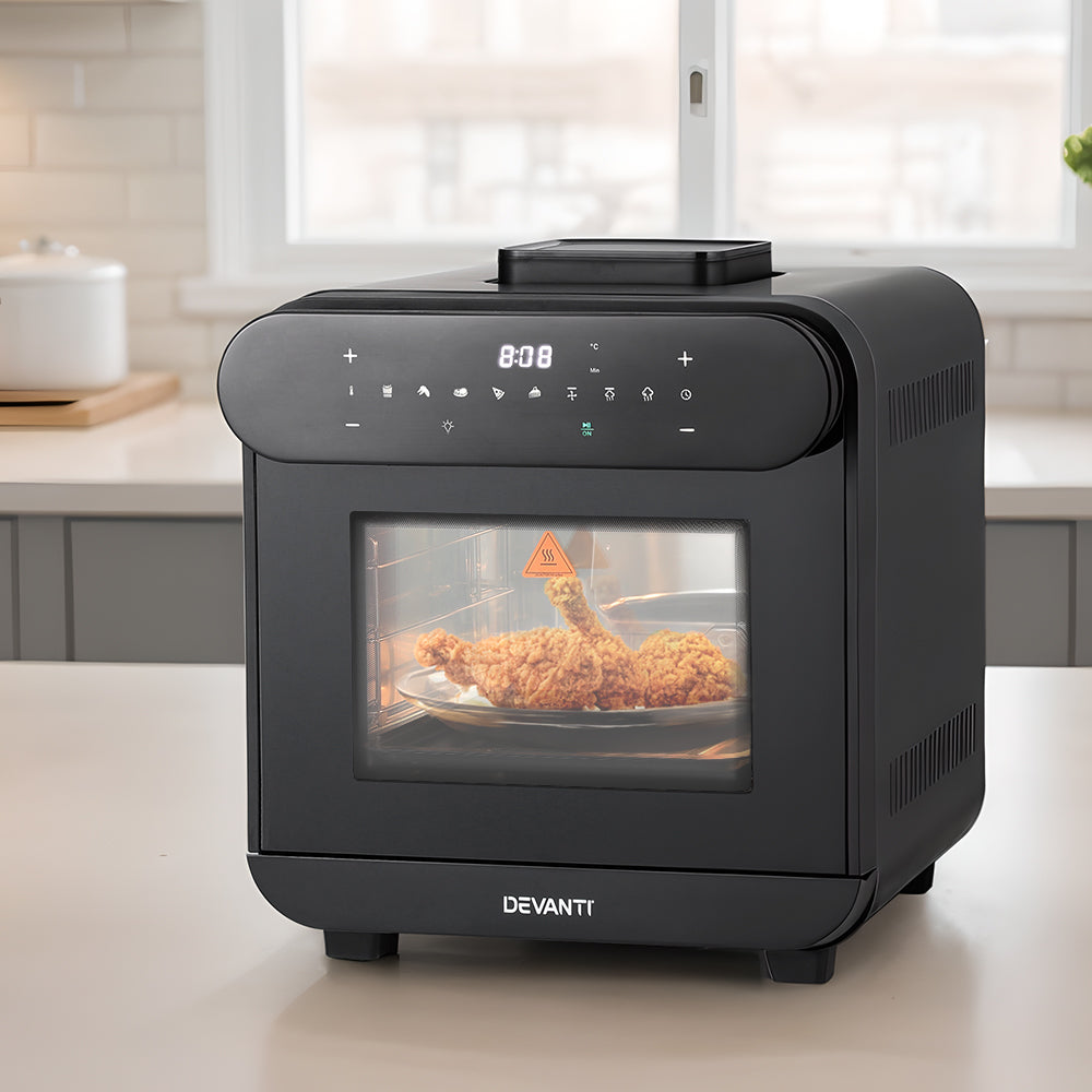 Devanti Steam Air Fryer Oven 15L W/ LCD Touch 1600W-6