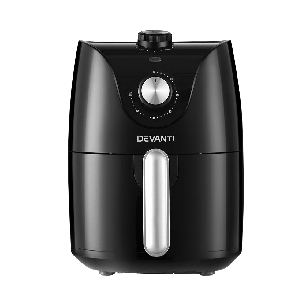 Devanti Air Fryer 2.5L Knob Fryers-2