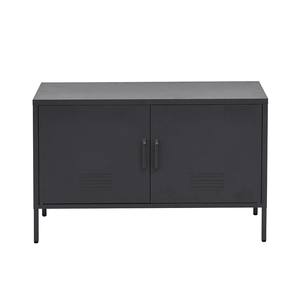 Artiss Buffet Sideboard Metal Cabinet - BASE Charcoal-0