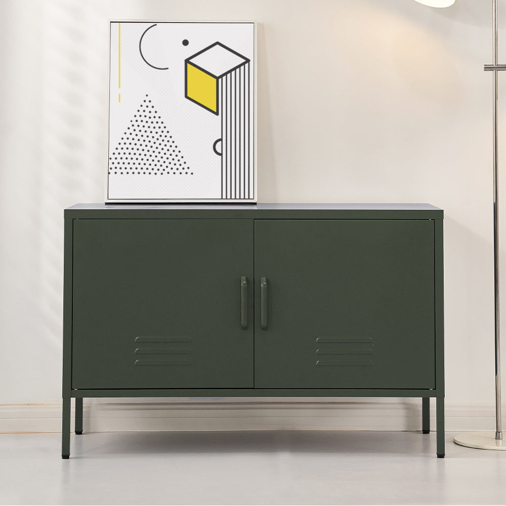 Artiss Buffet Sideboard Metal Cabinet - BASE Green-7