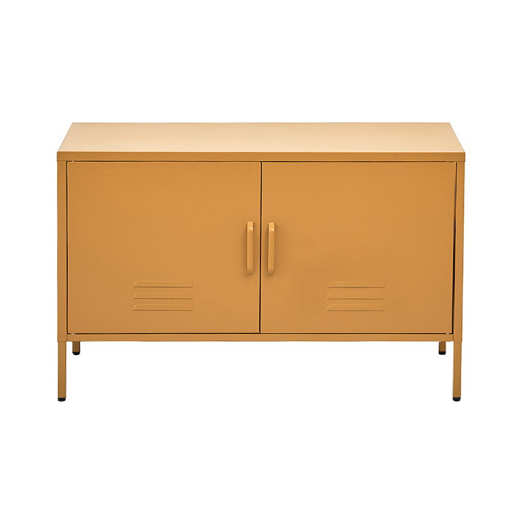 Artiss Buffet Sideboard Metal Cabinet - BASE Yellow-0