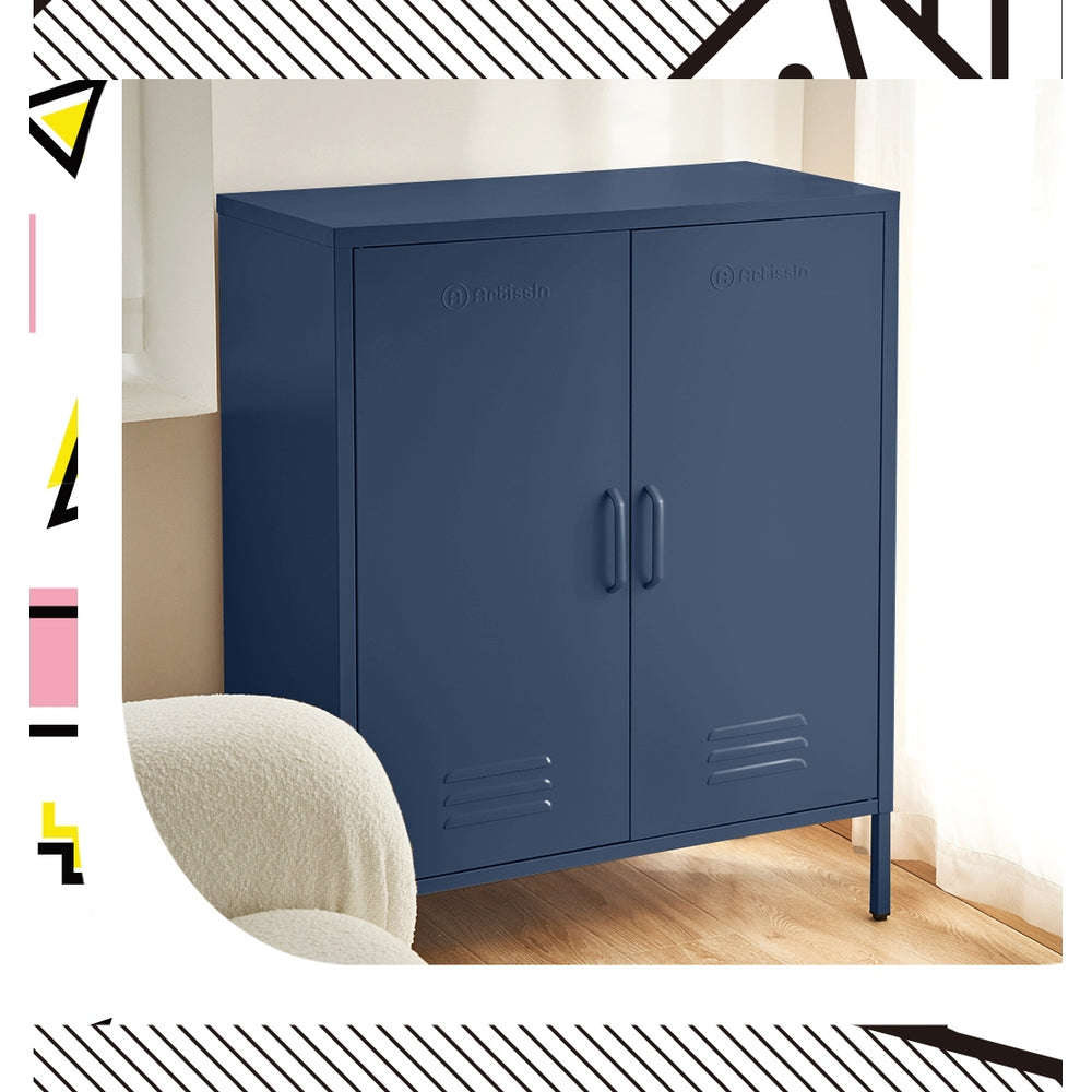 ArtissIn Buffet Sideboard Metal Cabinet - SWEETHEART Blue-5