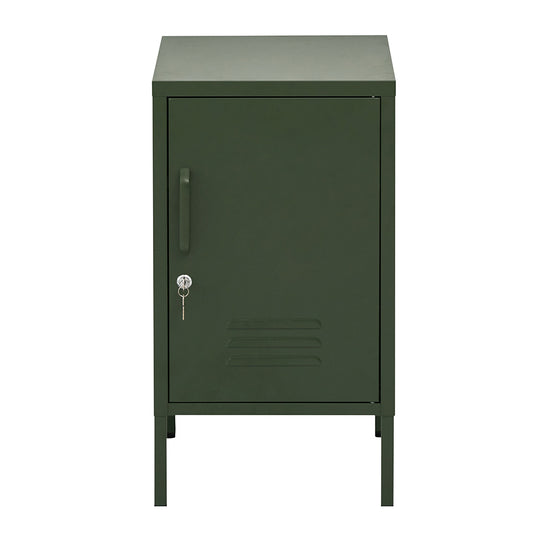 Artiss Bedside Table Metal Cabinet - Green-0