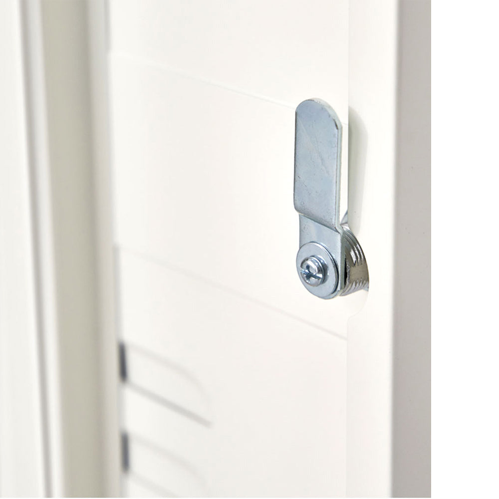 Artiss Bedside Table Metal Cabinet - White-3